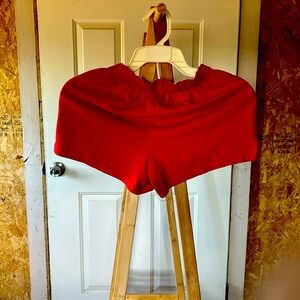 70s red shorts